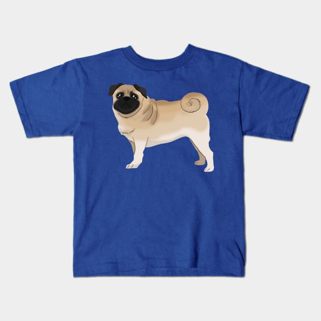 Pug Kids T-Shirt by saradaboru